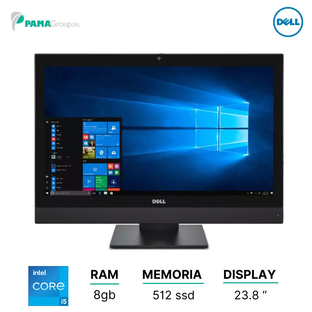 All in one Dell 7450 Core i5-6500, 8Gb Ram, ssd 256 23.8" LED,NO Webcam, Win 10 , Ricondizionato Grado A
