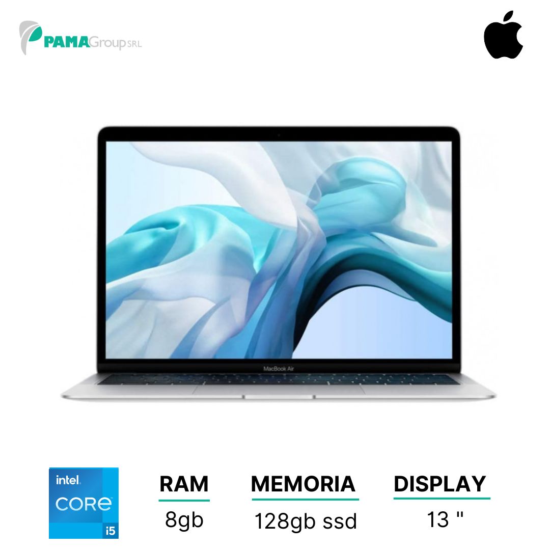 Apple, Macbook Air 13" (2019), core i5, 1,60gHz, 128gb ssd, 8gb ram, (Silver)Ricondizionato Grado A