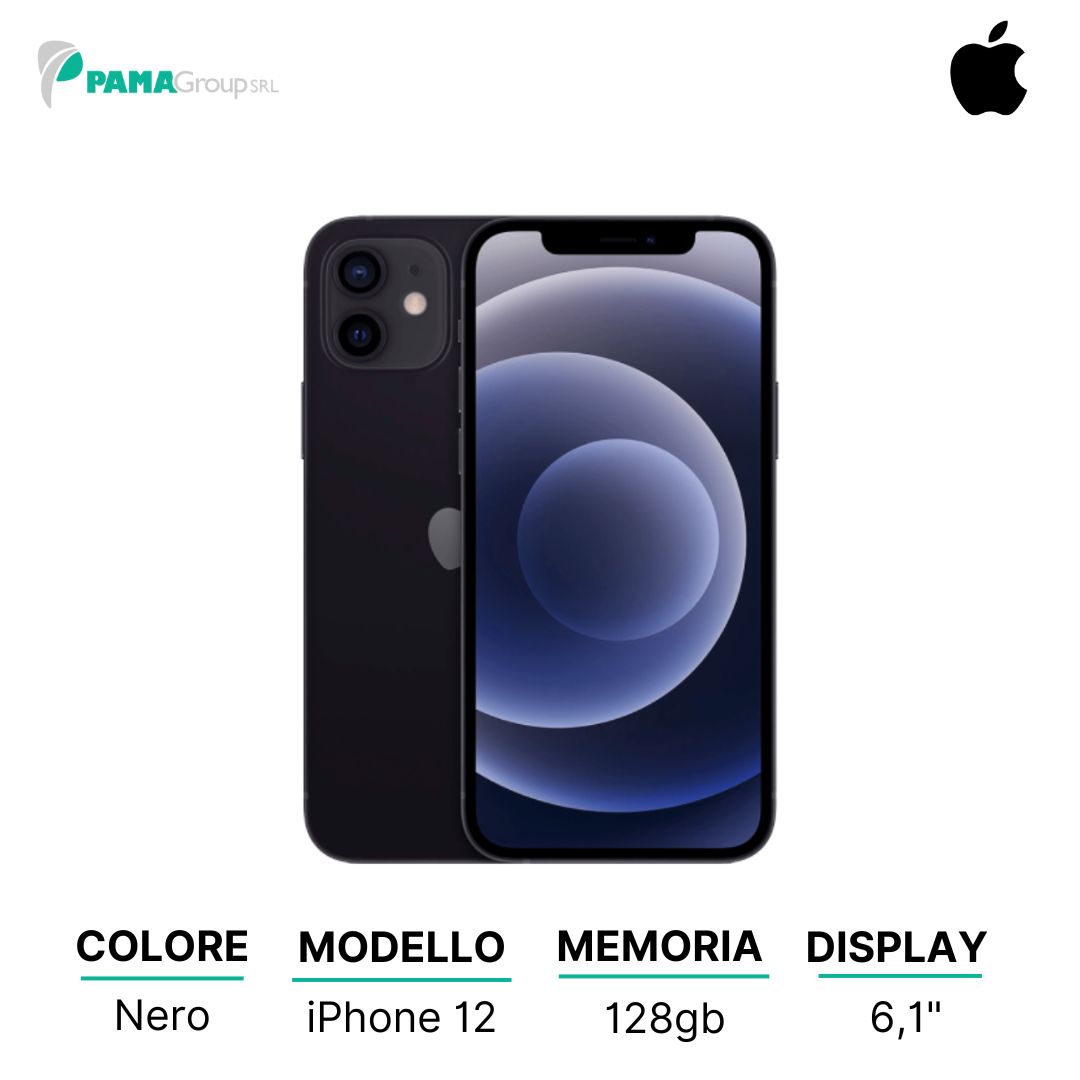 Apple iPhone 12 128gb Black Ricondizionato Grado A
