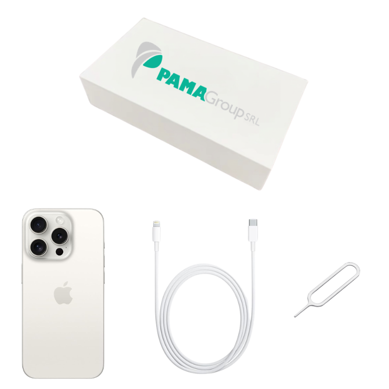 Apple iPhone 15 pro 128gb Titanio Bianco, Ricondizionato Grado A - immagine 4