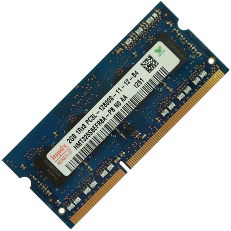 Memoria Ram so-ddr3 2GB PC3L, HMT325S6EFR8A-PB, Hynix, 12800 DDR3-1600MHz,1.35V Low Voltage Single Rank Memory, Ricondizionato Grado A - immagine 2