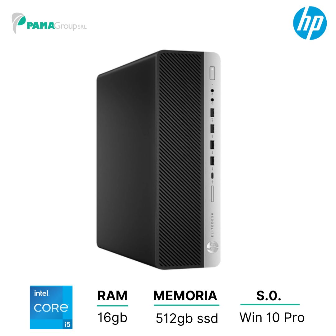 HP 800 G3 Sff desktop, Core i5 6500 3.20 Ghz, ram 16GB, 512SSD Win 11 pro, Ricondizionato Grado A