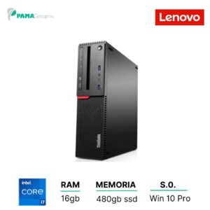 Pc Lenovo M710s sff, Core i7-6700 3,4Ghz,16GB Ram, SSD 480gb, Win 11 pro, Ricondizionato Grado A