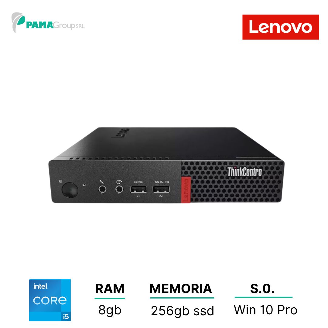 Pc Lenovo M910q Tiny, Core i5 6500T 2,50 Ghz, ram 8GB, 256 ssd Nvme, Win 10 pro, Ricondizionato grado A