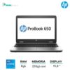 Notebook HP 650 G2, Core i5 6200u,15,6",  ram 8GB, 256gb ssd, webcam, Win 11 pro
