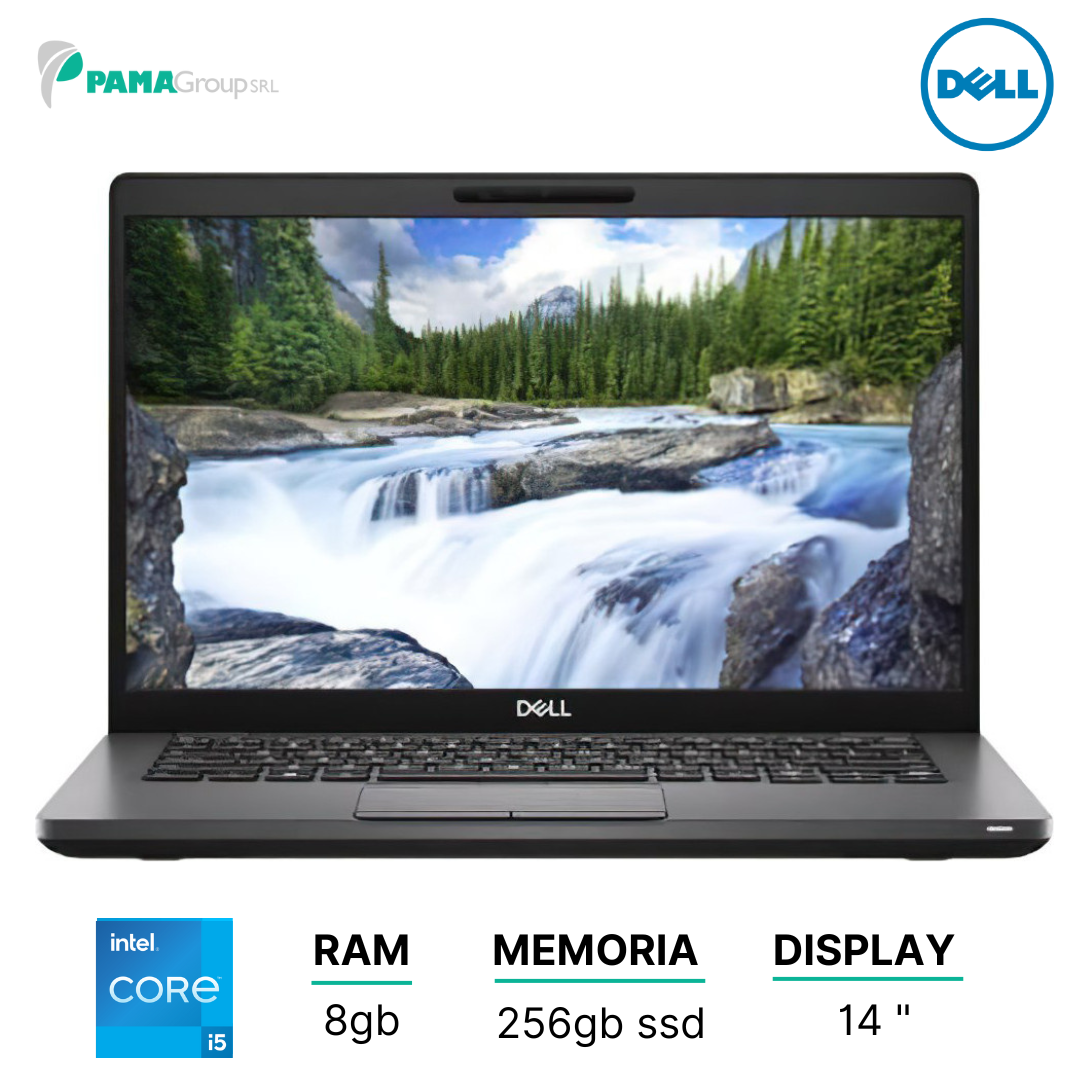 Dell 5400 notebook, Core i5-8365U 1.60 ghz, ram 8GB, 256GB ssd, webcam, display LED 14", win 11 pro, Ricondizionato Grado A