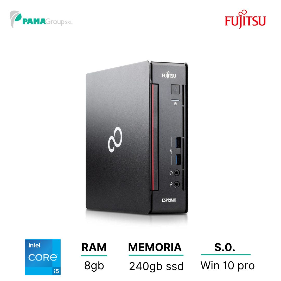 Pc Fujitsu Q556, Mini pc, Core i5 6500T, 2.50 ghz, ram 8gb, ssd 240gb, Win 11 pro, Ricondizionato Grado A
