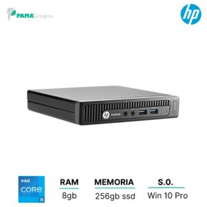 Pc Hp 800 G2 DM mini, Core i5 6400T 2,20 Ghz, ram 8GB, 240gb ssd, Win 11 pro, Ricondizionato grado A