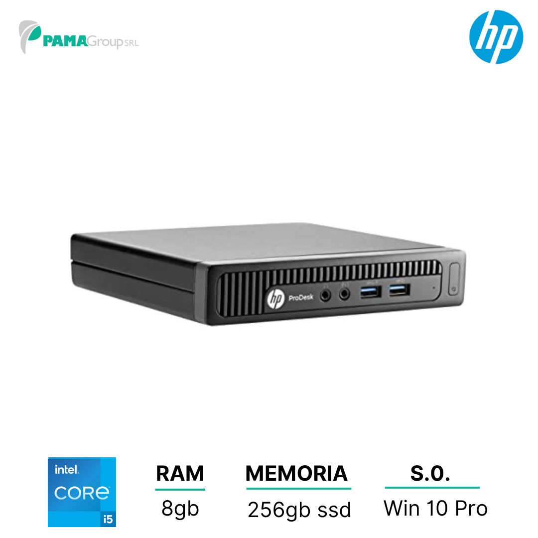 Pc Hp 800 G2 DM mini, Core i5 6400T 2,20 Ghz, ram 8GB, 240gb ssd, Win 11 pro, Ricondizionato grado A
