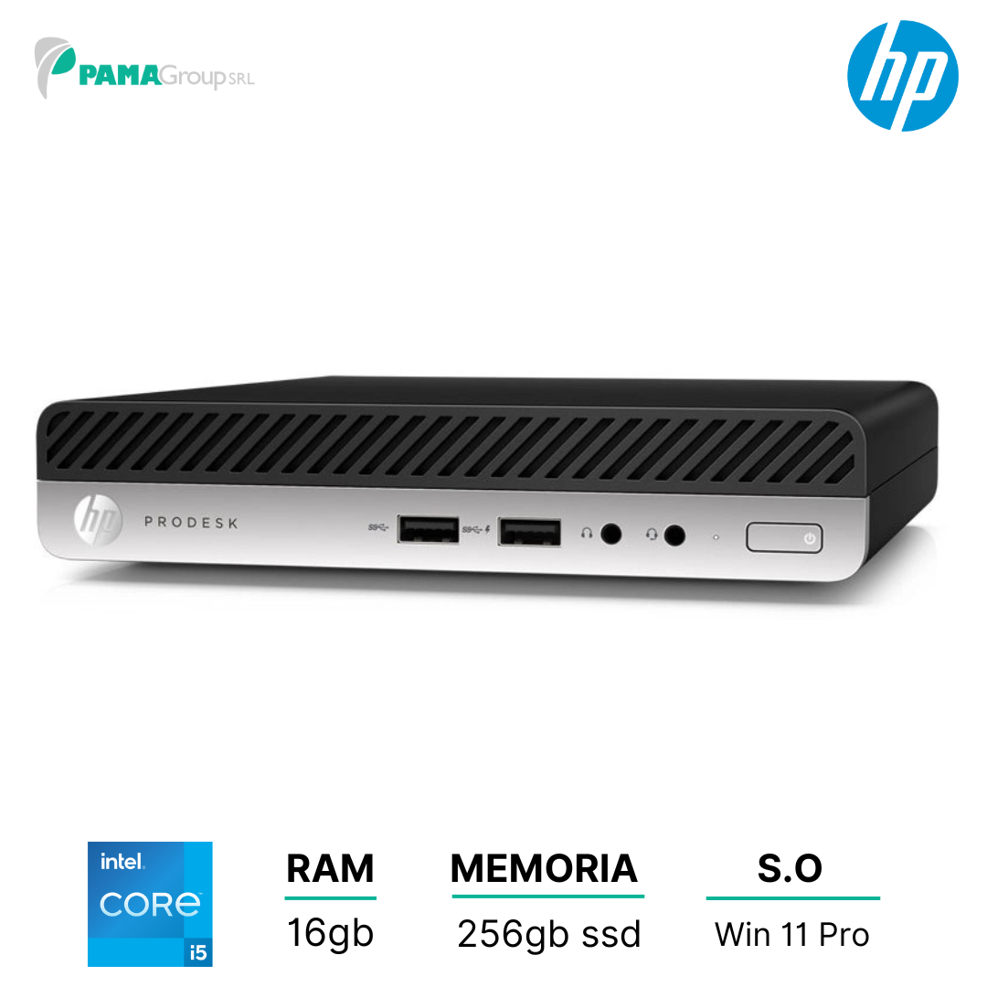 Hp 800 G5,Tiny DM mini pc, Core i7 9700 3,00 Ghz, ram 16GB, 256gb ssd nvme, Win 11 pro, Ricondizionato grado A