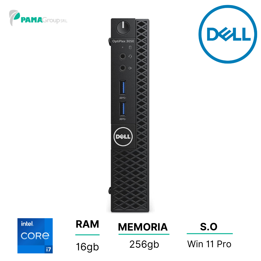 Pc Dell 3050 Micro, mini pc, Core i7-6700 2.80 Ghz, 16gb Ram, 240gb ssd, Win 11 pro, Ricondizionato Grado A