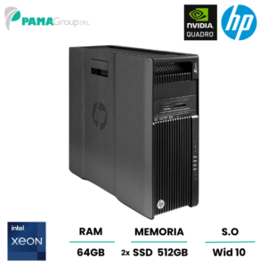 Workstation Hp Z640, 2x E5 2620 V3, ram 64gb, 2x ssd 512gb, Nvidia Quadro M4000 8gb ddr5, Ricondizionato, Grado A