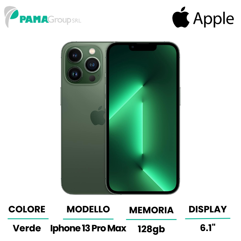 Apple iPhone 13 PRO MAX 128gb Verde Ricondizionato Grado A