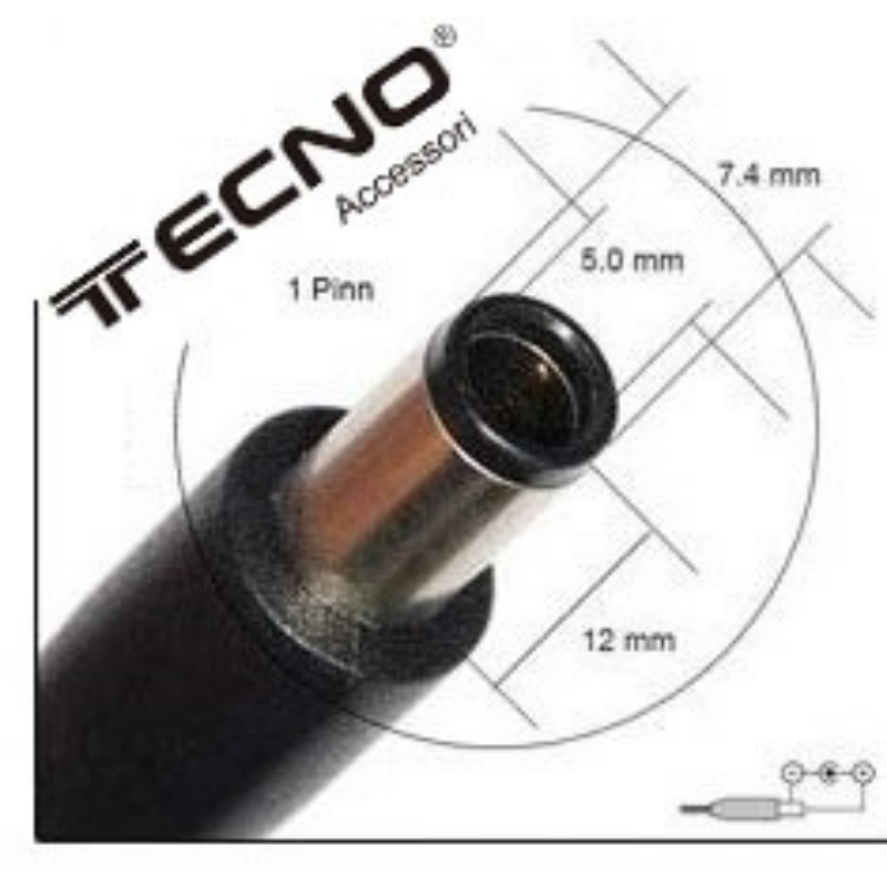 Alimentatore Compatibile Tecnoaccessori® TC-7059 HP 19.5V/6.9A 135W 7.4 mm x 5 mm - immagine 2