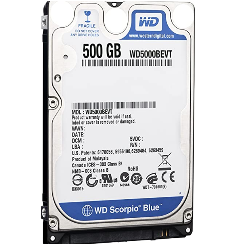 Hard disk Western digital, hard disk SATA, 500 GB 2,5'', sottile, con spessore da 7 mm, per laptop, PS, Mac. Ricondizionato - immagine 3