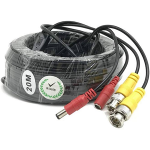 Cavo prolunga telecamera video e alimentazione BNC CCTV DVR sistema di sicurezza 20 metri HSB-20M