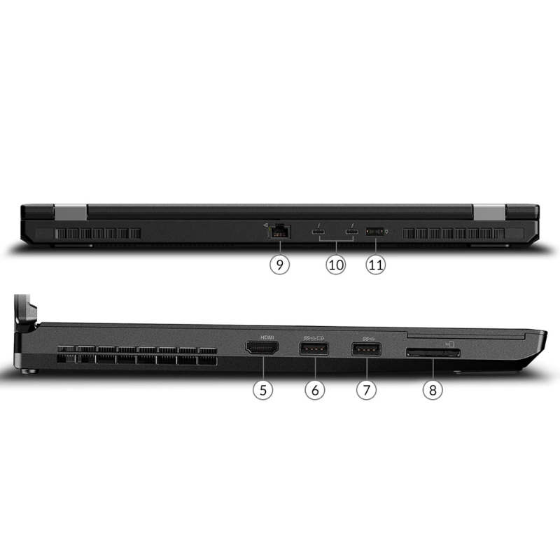 Workstation Lenovo ThinkPad P53, Core i7 9850H 2.6Ghz, ram 64gb, ssd 1000gb, Led 15.6 "1920X1080 FULL HD, Quadro RTX 3000 Mobile 6 GB, Win 11 pro, Ricondizionato Grado A - immagine 7