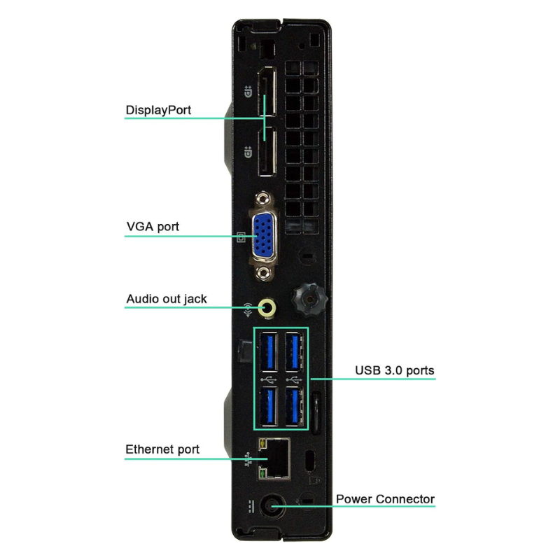 Pc HP 800 G1 Tiny, Core i5-4590T 2.00 ghz, ram 8gb, 240gb ssd, Win 10 pro, Ricondizionato Grado A - immagine 2