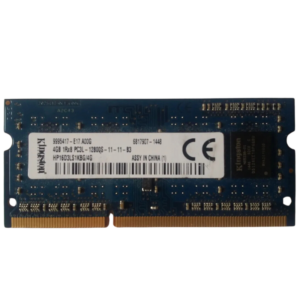 Memoria Ram so-ddr3, 4GB PC3L, HP16D3LS1KBG/4G, Kingstone, 12800 DDR3-1600MHz,1.35V Low Voltage Single Rank Memory, Ricondizionato Grado A