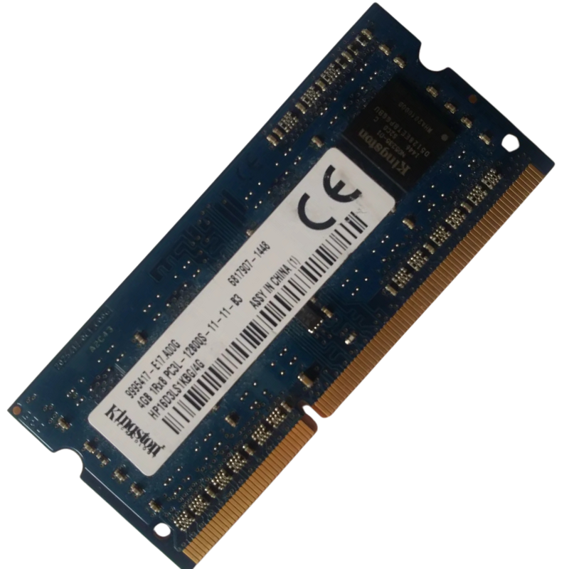 Memoria Ram so-ddr3, 4GB PC3L, HP16D3LS1KBG/4G, Kingstone, 12800 DDR3-1600MHz,1.35V Low Voltage Single Rank Memory, Ricondizionato Grado A - immagine 2