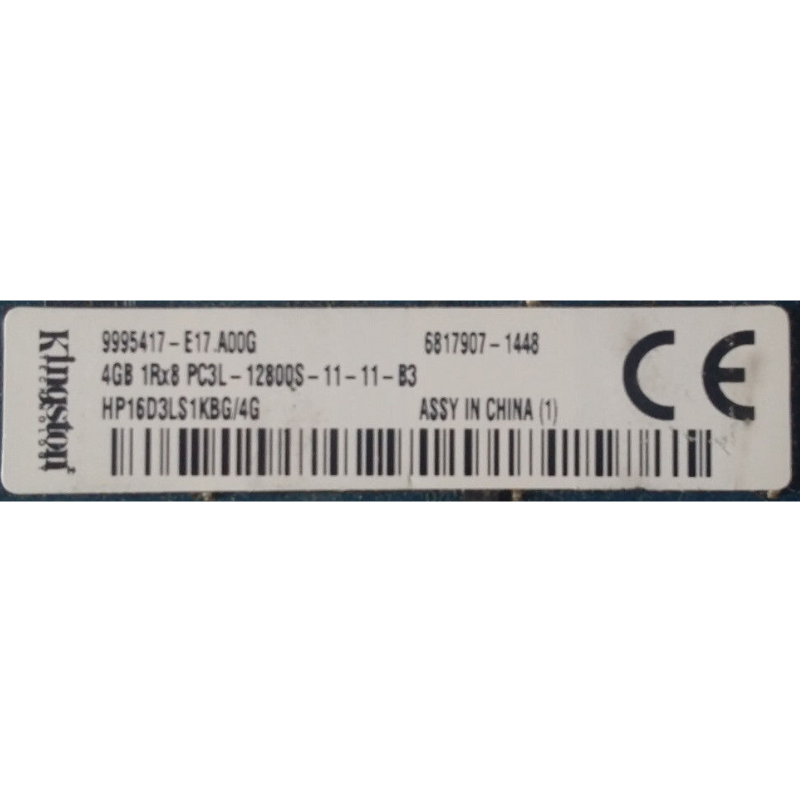 Memoria Ram so-ddr3 4GB DDR3 Kingstone, HP16D3LS1KBG/4GB,1600MHz PC3L, 12800S, CL11 204-Pin PC Memory 1Rx8, Ricondizionata Grado A - immagine 4