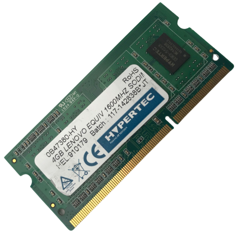 Memoria Ram so-ddr3 4GB DDR3, Hypertec, 0B47380-HY,1600MHz PC3L, 12800S, CL11 204-Pin PC Memory 1Rx8, Ricondizionata Grado A - immagine 2