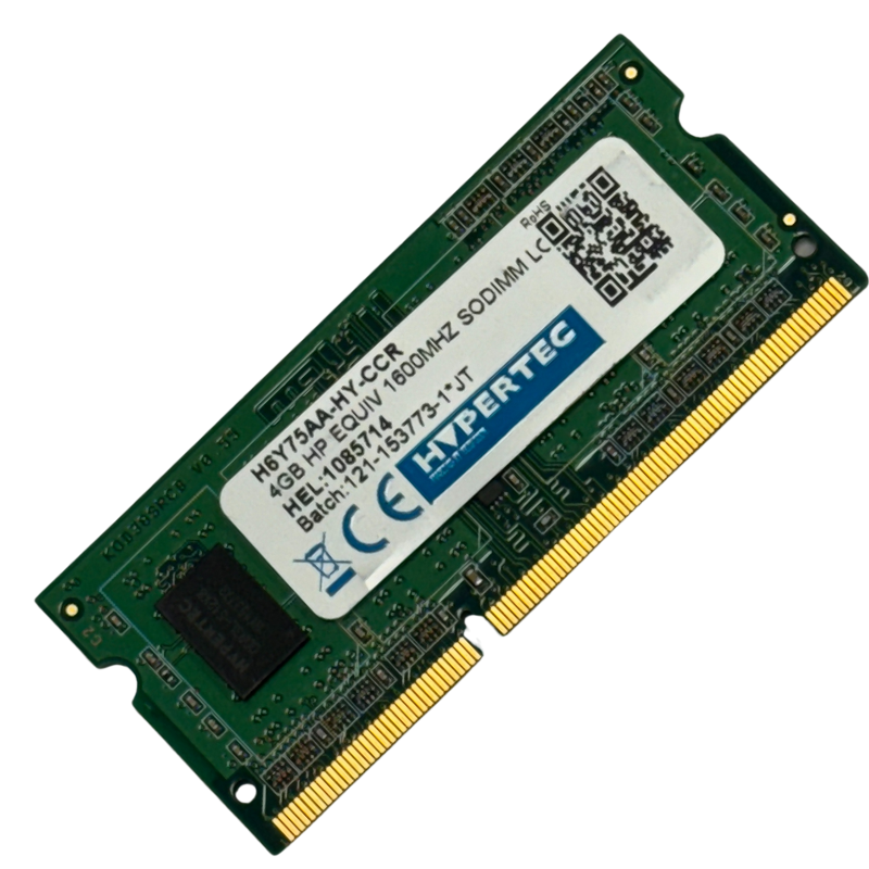 Memoria Ram so-ddr3 4GB DDR3, Hypertec, H6Y75AA-HY,1600MHz PC3L, 12800S, CL11 204-Pin PC Memory 1Rx8, Ricondizionata Grado A - immagine 2