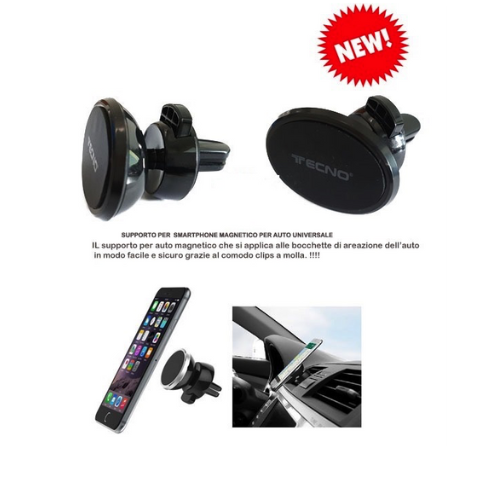 Supporto Magnetico Tecno TCMA01 per SmartPhone per auto Universale iphone Samsung