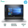 HP Folio slim 1040 G3 notebook, Core i5 6200U 2.30 ghz, ram 8gb, 240GB ssd, display Led 14", webcam, windows 11, Ricondizionato Grado A