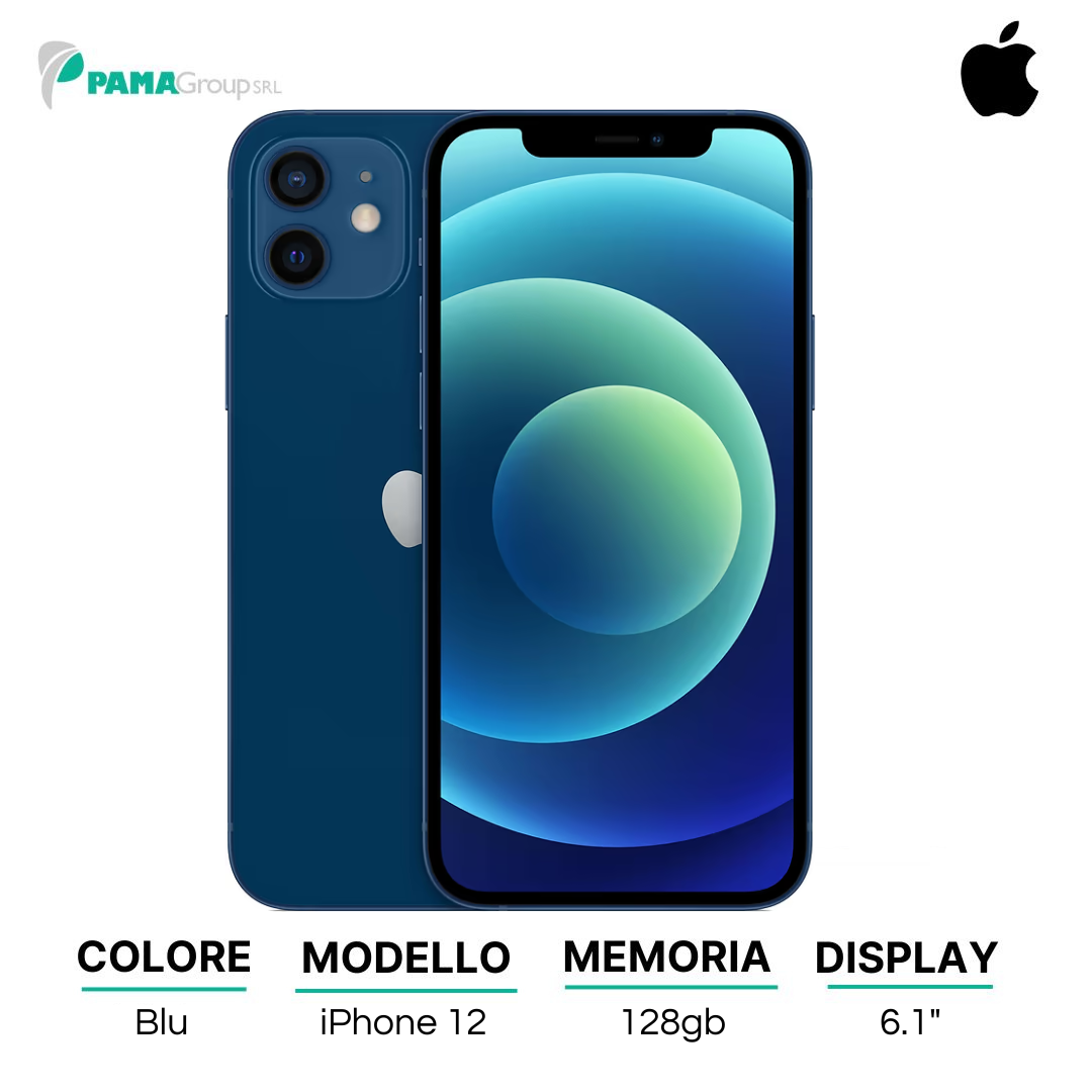 Apple iPhone 12 128gb Blue Ricondizionato Grado A