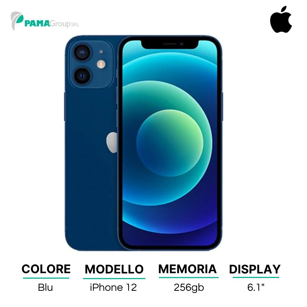 Apple iPhone 12 256gb Blu Ricondizionato Grado A