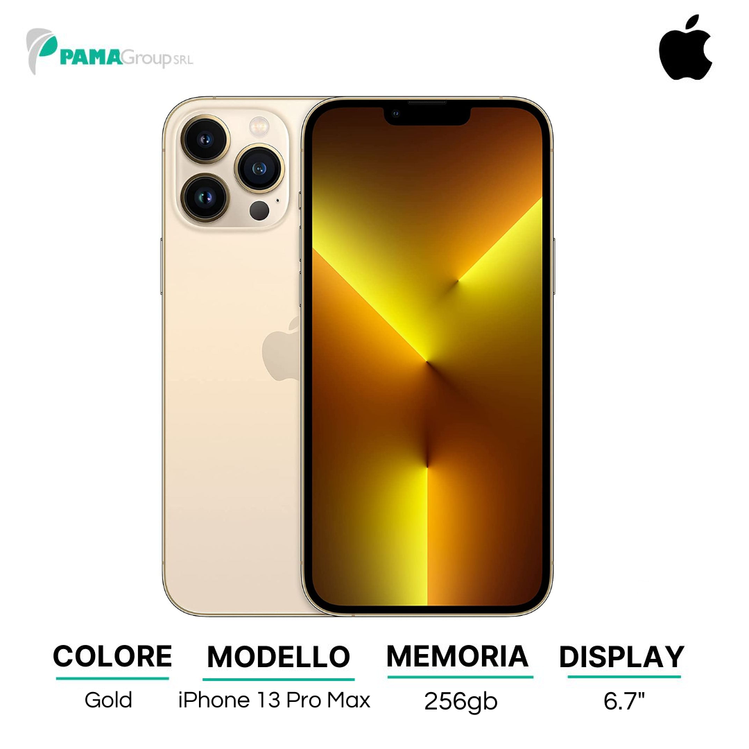 Apple iPhone 13 PRO MAX 256gb Gold Ricondizionato Grado A