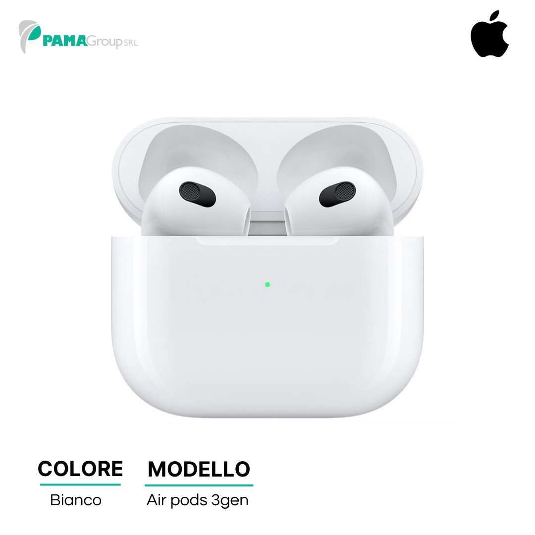 Apple 2021 AirPods (terza generazione) con custodia di ricarica Lightning, Ricondizionato Grado A