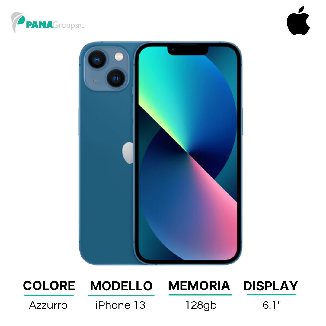 Apple iPhone 13 128gb Azzurro, Ricondizionato Grado A