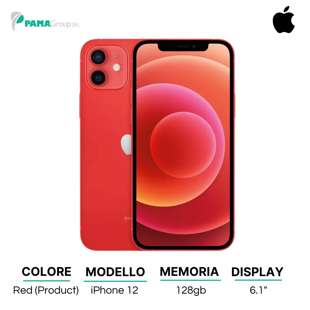 Apple iPhone 12 128gb Red, Ricondizionato Grado A