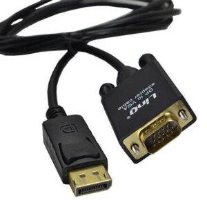 Cavo Adattatore da display port a VGA 1080p 720p da Maschio a Maschio Cavo Nero