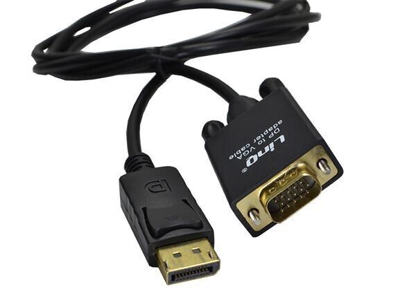 Cavo Adattatore da display port a VGA 1080p 720p da Maschio a Maschio Cavo Nero